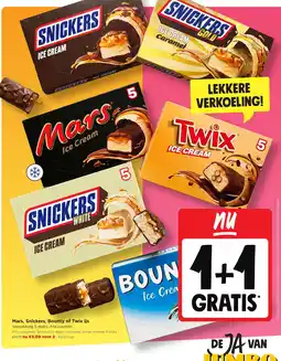 Jumbo Mars, Snickers, Bounty of Twix ijs aanbieding