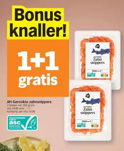 Albert Heijn AH Gerookte zalsnippers aanbieding