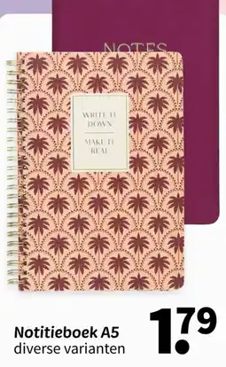 Wibra Notitieboek A5 aanbieding