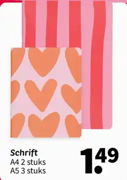 Wibra Schrift aanbieding