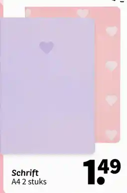Wibra Schrift aanbieding