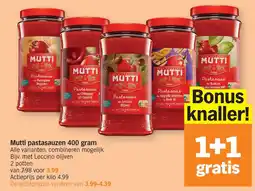 Albert Heijn Mutti pastasauzen aanbieding