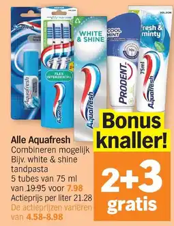 Albert Heijn Aquafresh tandpasta aanbieding