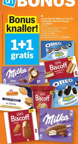 Albert Heijn Louts Biscoff, Milka en Oreo ijs aanbieding