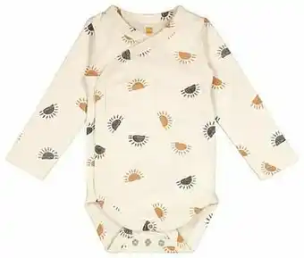 HEMA HEMA Newborn Overslagbody Zonnetjes Zand (zand) aanbieding