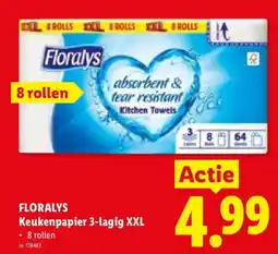 Lidl Floralys keukenpapier 3-lagig xxl aanbieding