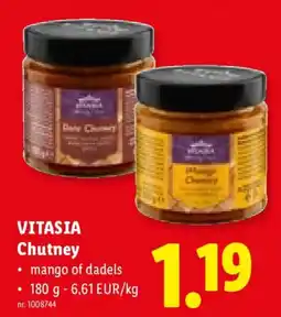 Lidl Vitasia chutney aanbieding