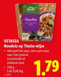 Lidl Vitasia noedels op thaise wijze aanbieding