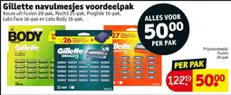 Kruidvat Gillette navulmesjes aanbieding