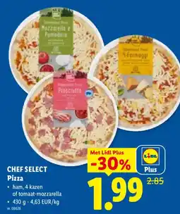 Lidl chef select pizza aanbieding