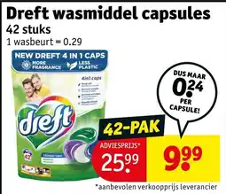 Kruidvat Dreft wasmiddel capsules aanbieding