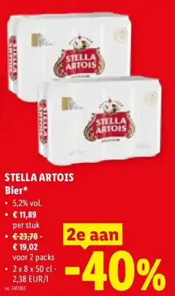 Lidl Stella artois bier aanbieding