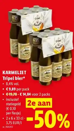 Lidl Karmeliet Tripel bier aanbieding