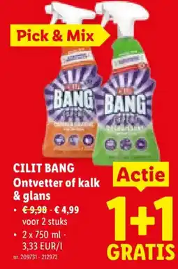 Lidl Cilit bang ontvetter of kalk & glans aanbieding