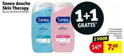 Kruidvat Sanex douche Skin Therapy aanbieding