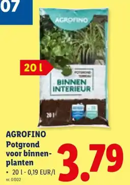 Lidl Agrofino potgrond voor binnenplanten aanbieding