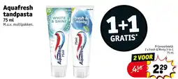 Kruidvat Aquafresh tandpasta aanbieding