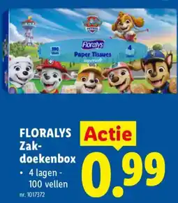Lidl Floralys zakdoekenbox aanbieding