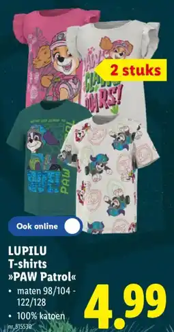Lidl T-shirts »PAW Patrol« aanbieding