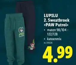 Lidl Lupilu 2. Sweatbroek »PAW Patrol« aanbieding