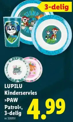 Lidl Lupilu kinderservies »PAW Patrol« aanbieding