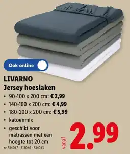 Lidl Jersey hoeslaken aanbieding