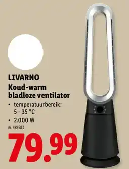 Lidl Livarno koud-warm bladloze ventilator aanbieding
