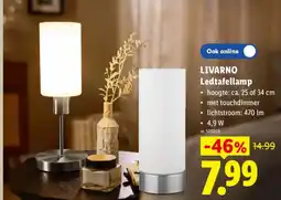 Lidl Livarno Ledtafellamp aanbieding