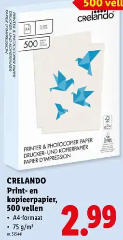 Lidl Crelando print en kopieerpapier aanbieding