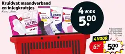 Kruidvat Kruidvat maandverband en inlegkruisjes aanbieding