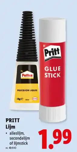 Lidl Pritt lijm aanbieding