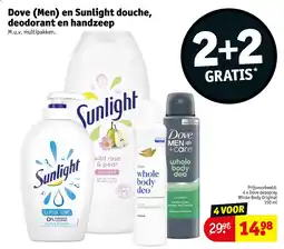 Kruidvat Dove (Men) en Sunlight douche, deodorant en handzeep aanbieding