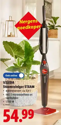 Lidl Vileda stoomreiniger steam aanbieding