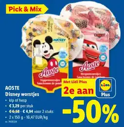 Lidl Disney worstjes aanbieding