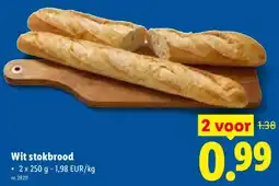 Lidl Wit stokbrood aanbieding