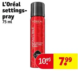 Kruidvat L'Oréal settings-pray aanbieding