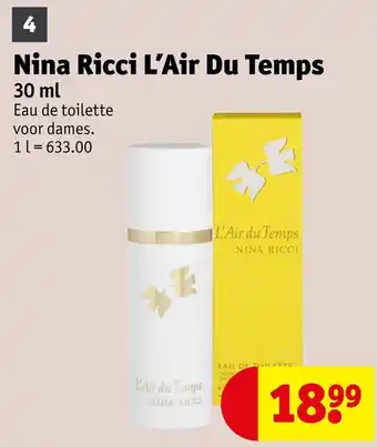 Kruidvat Nina ricci l'air du temps aanbieding