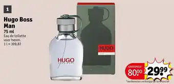 Kruidvat Hugo boss man aanbieding
