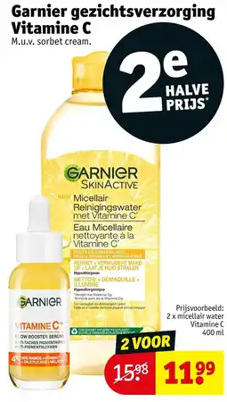 Kruidvat Garnier gezichtsverzorging vitamine c aanbieding