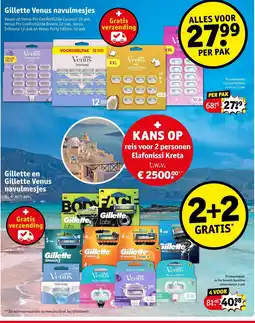 Kruidvat Gillette Venus navulmesjes aanbieding