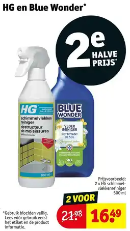 Kruidvat HG en Blue Wonder schimmelvlekken reiniger aanbieding