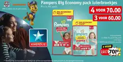Kruidvat Pampers big economy pack luierbroekjes aanbieding
