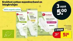 Kruidvat Kruidvat cotton maandverband en inlegkruisjes aanbieding