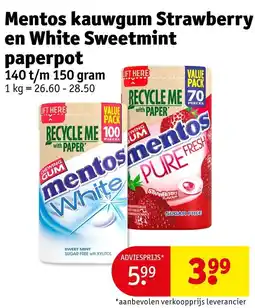 Kruidvat Mentos kauwgum aanbieding