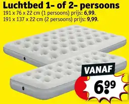 Kruidvat Luchtbed 1- of 2- persoons aanbieding