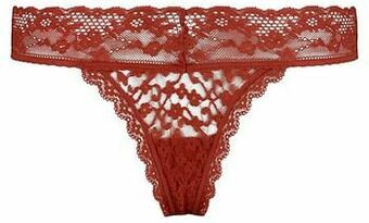 HEMA HEMA Damesstring Kant Middenrood (middenrood) aanbieding