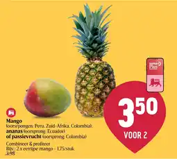 Delhaize Mango ananas of passievrucht aanbieding