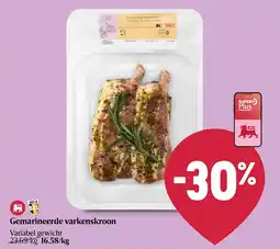 Delhaize Gemarineerde varkenskroon aanbieding