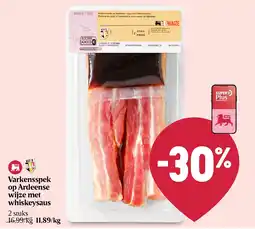 Delhaize Varkensspek op Ardeense wijze met whiskeysaus aanbieding