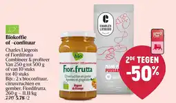 Delhaize Biokoffie of -confituur aanbieding